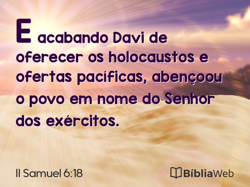 II Samuel 6:18 em imagem para compartilhar