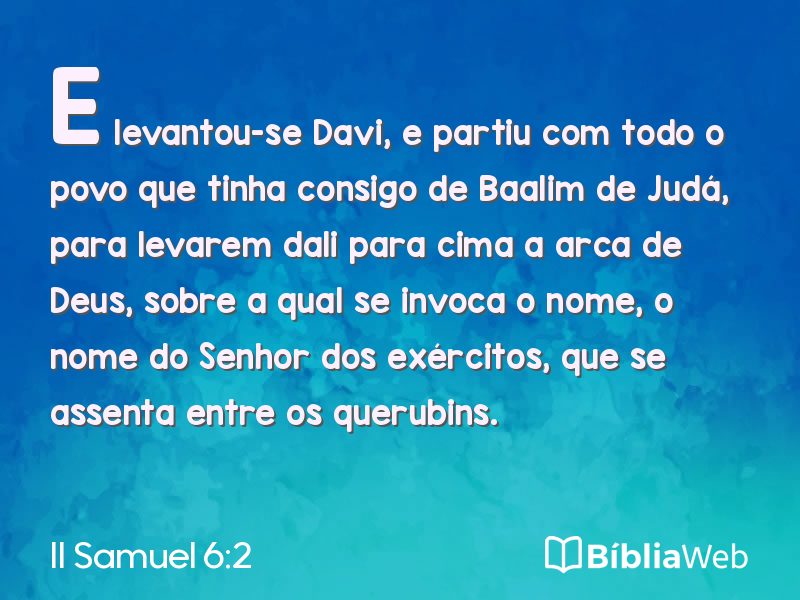 II Samuel 6:2 em imagem para compartilhar