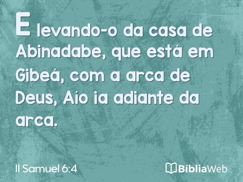 II Samuel 6:4 em imagem para compartilhar