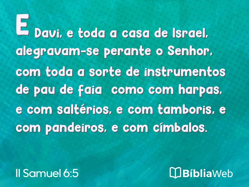II Samuel 6:5 em imagem para compartilhar