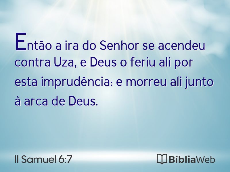 II Samuel 6:7 em imagem para compartilhar