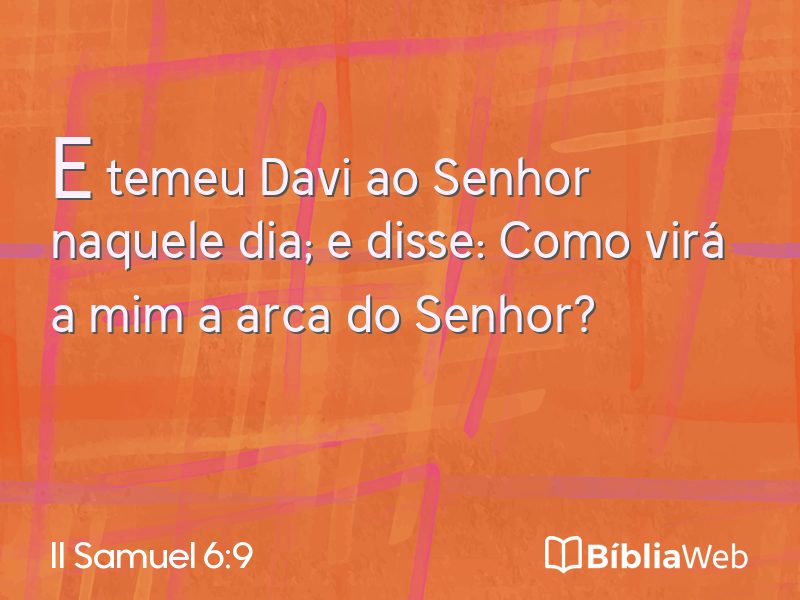 II Samuel 6:9 em imagem para compartilhar