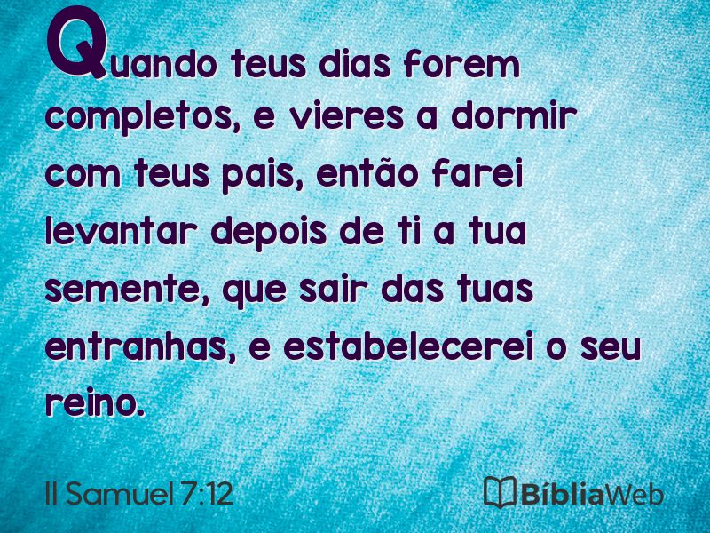 II Samuel 7:12 em imagem para compartilhar