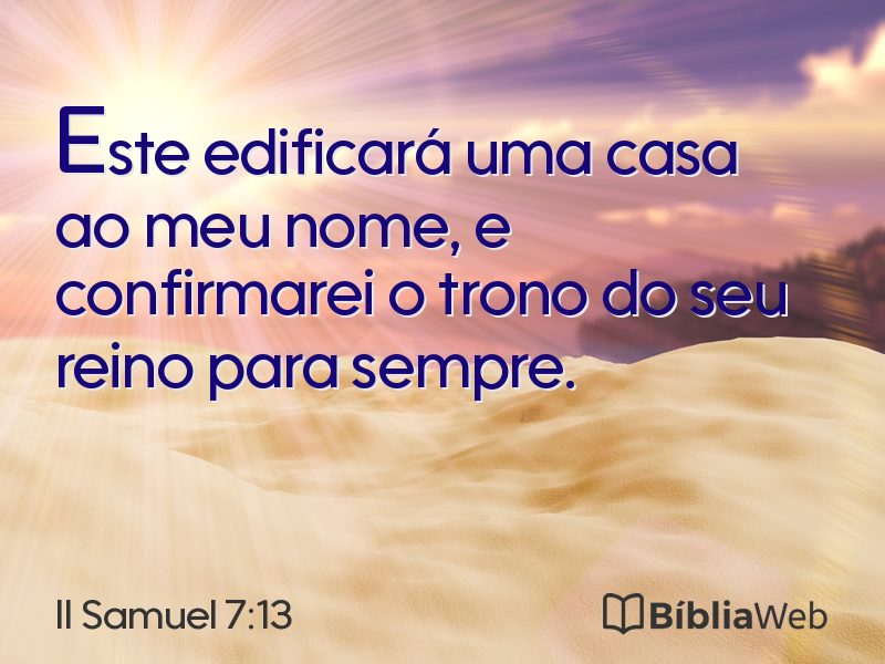 II Samuel 7:13 em imagem para compartilhar