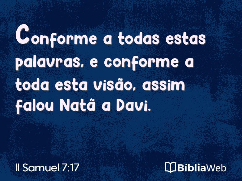 II Samuel 7:17 em imagem para compartilhar