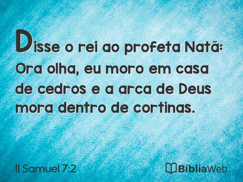 II Samuel 7:2 em imagem para compartilhar