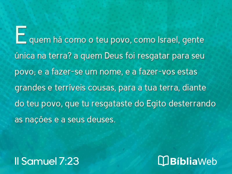 II Samuel 7:23 em imagem para compartilhar
