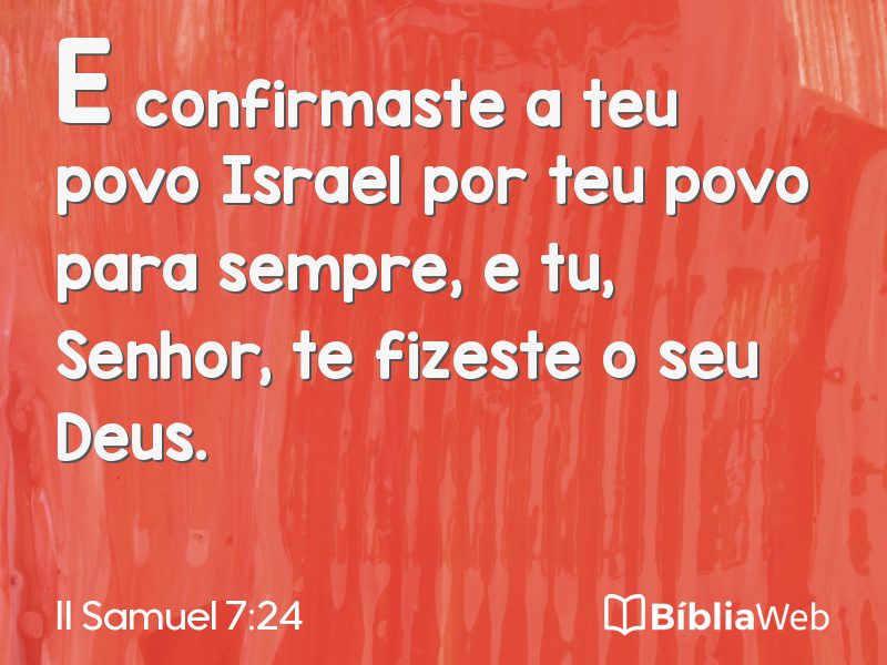 II Samuel 7:24 em imagem para compartilhar