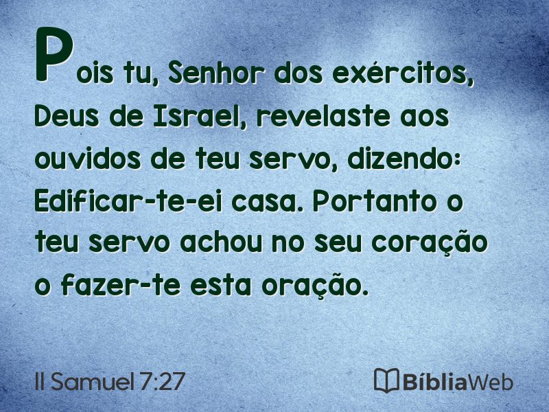 II Samuel 7:27 em imagem para compartilhar