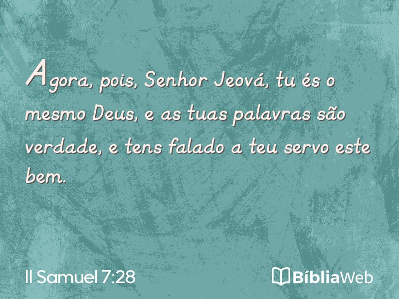 II Samuel 7:28 em imagem para compartilhar