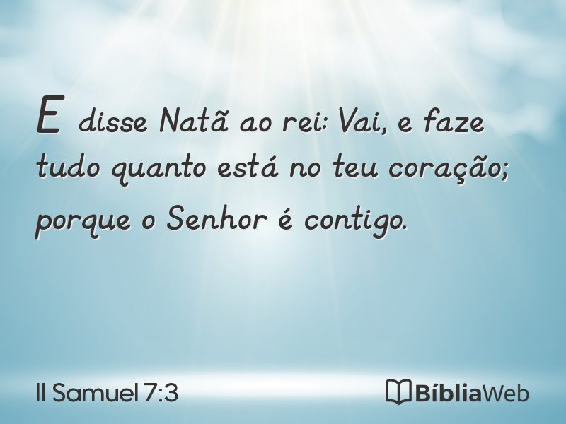 II Samuel 7:3 em imagem para compartilhar