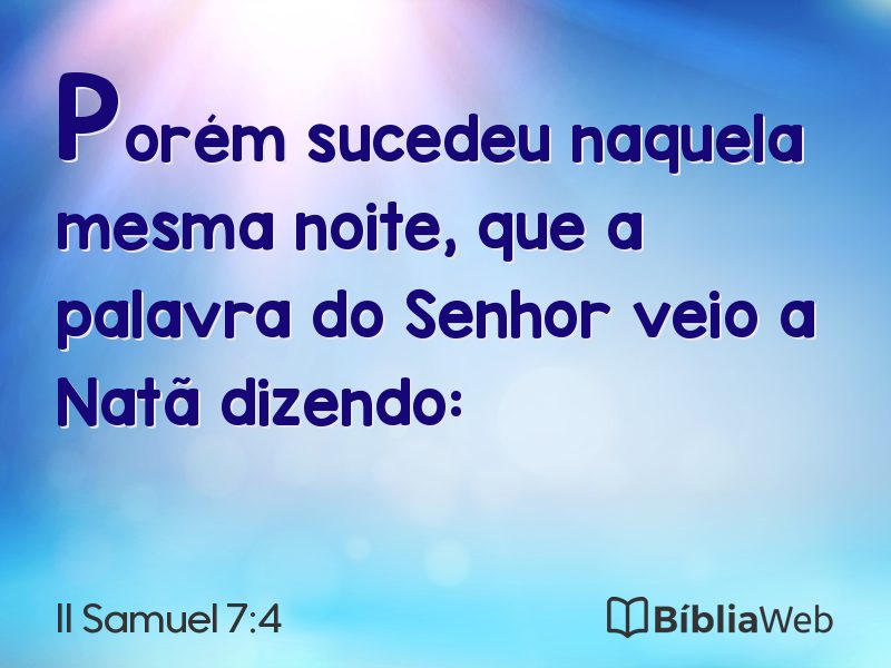 II Samuel 7:4 em imagem para compartilhar
