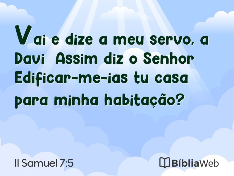 II Samuel 7:5 em imagem para compartilhar