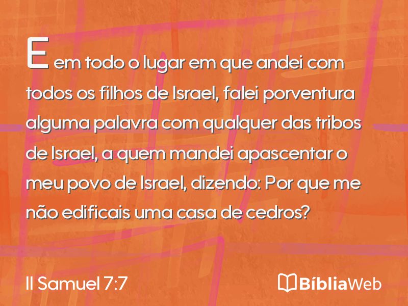 II Samuel 7:7 em imagem para compartilhar