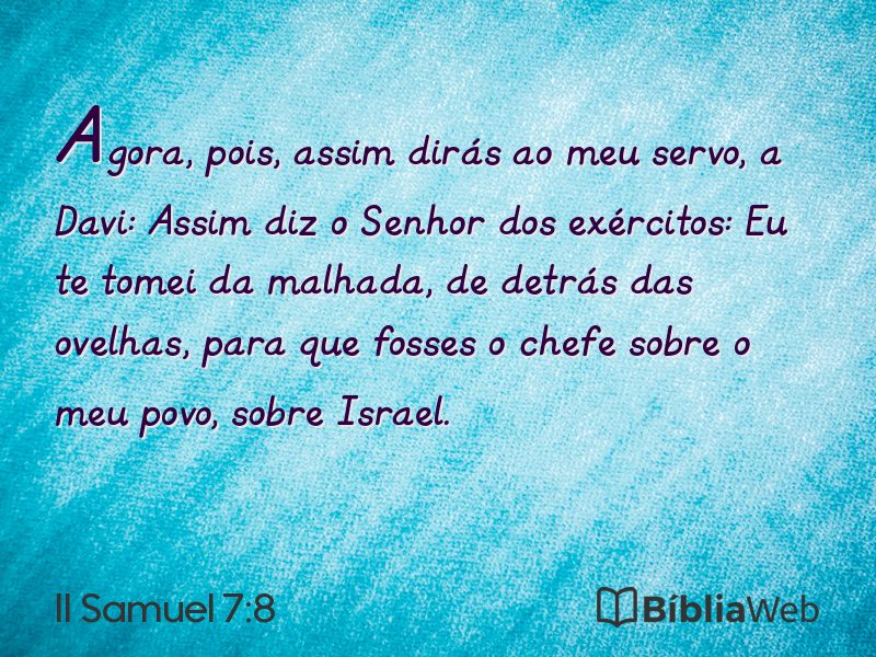 II Samuel 7:8 em imagem para compartilhar