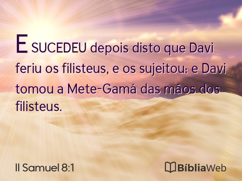II Samuel 8:1 em imagem para compartilhar