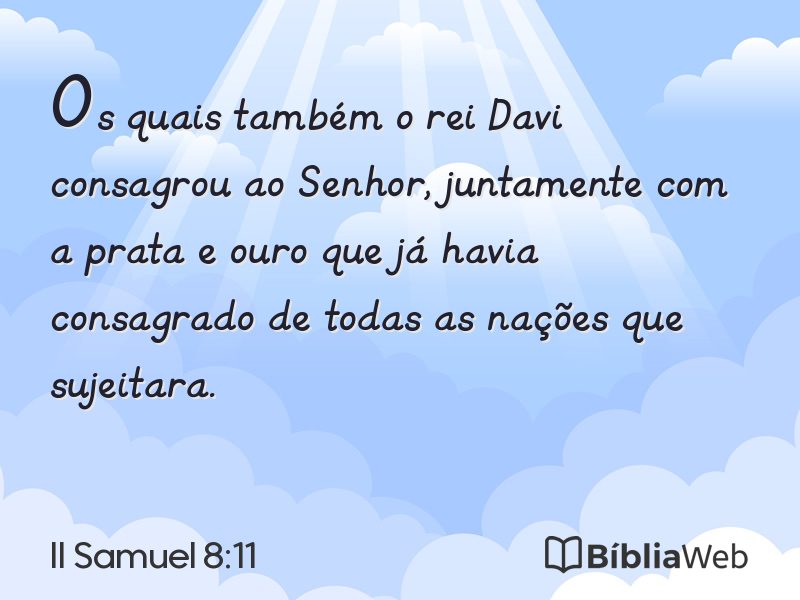 II Samuel 8:11 em imagem para compartilhar