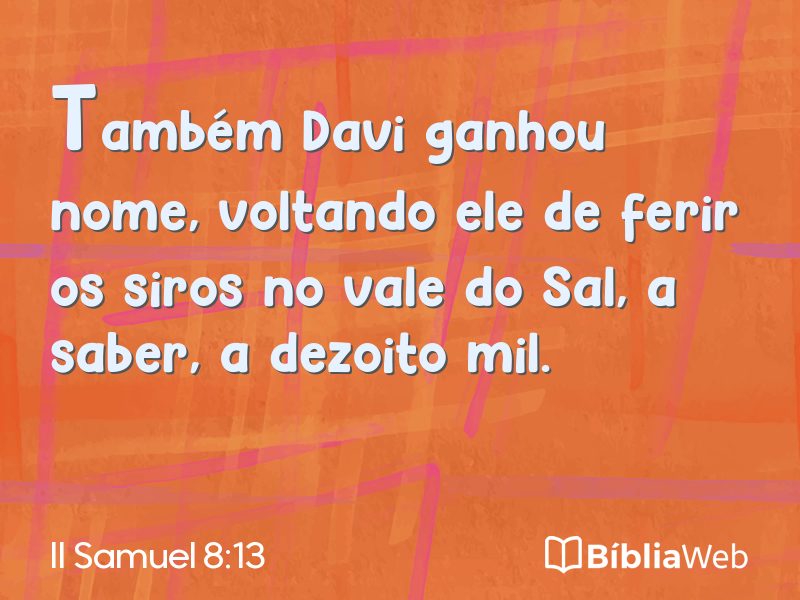 II Samuel 8:13 em imagem para compartilhar