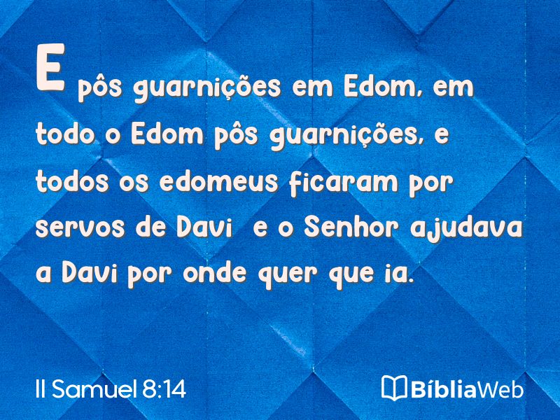 II Samuel 8:14 em imagem para compartilhar