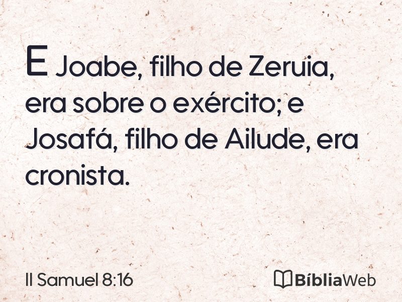 II Samuel 8:16 em imagem para compartilhar