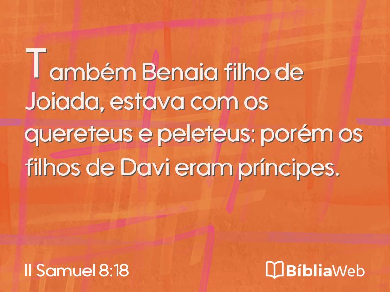 II Samuel 8:18 em imagem para compartilhar