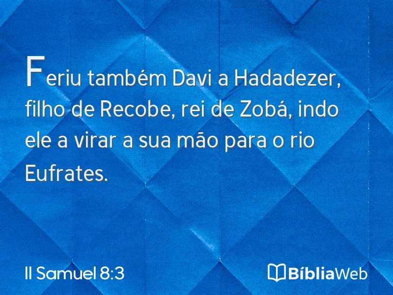 II Samuel 8:3 em imagem para compartilhar
