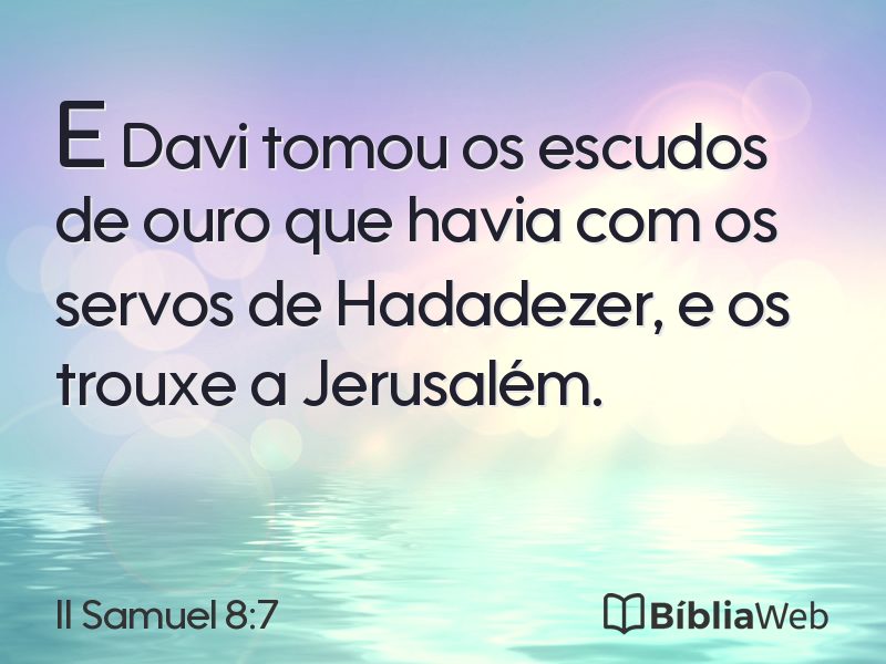II Samuel 8:7 em imagem para compartilhar