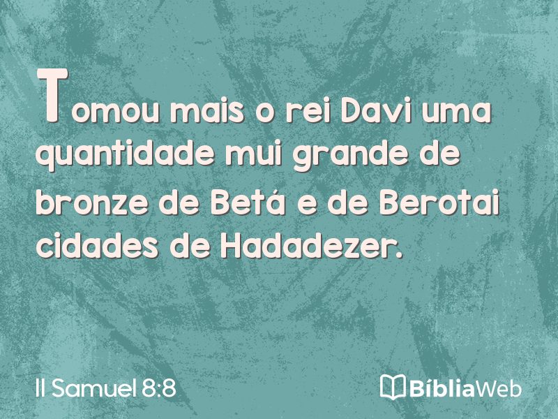 II Samuel 8:8 em imagem para compartilhar