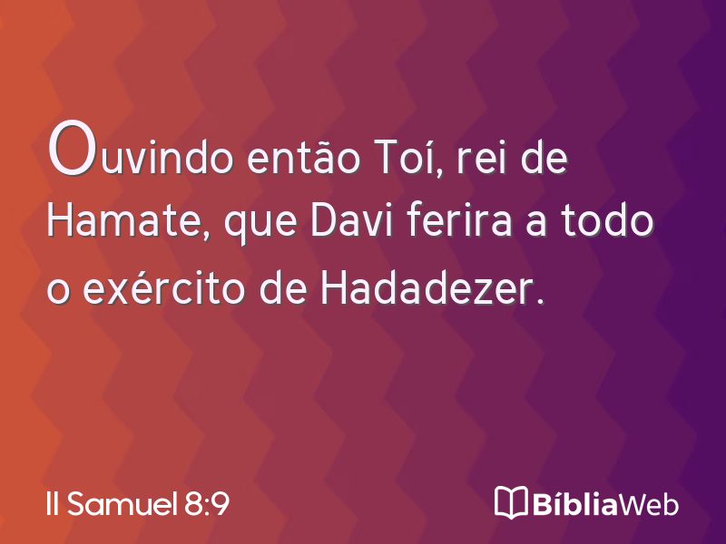 II Samuel 8:9 em imagem para compartilhar