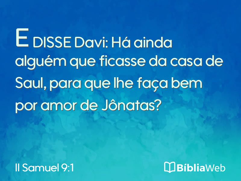 II Samuel 9:1 em imagem para compartilhar