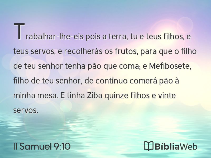 II Samuel 9:10 em imagem para compartilhar
