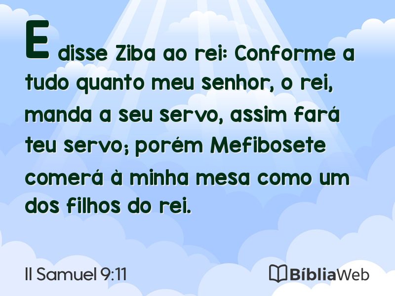 II Samuel 9:11 em imagem para compartilhar