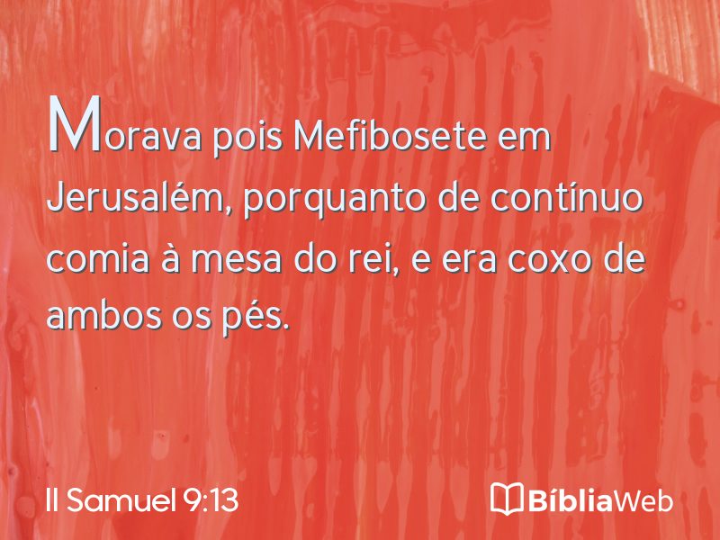 II Samuel 9:13 em imagem para compartilhar