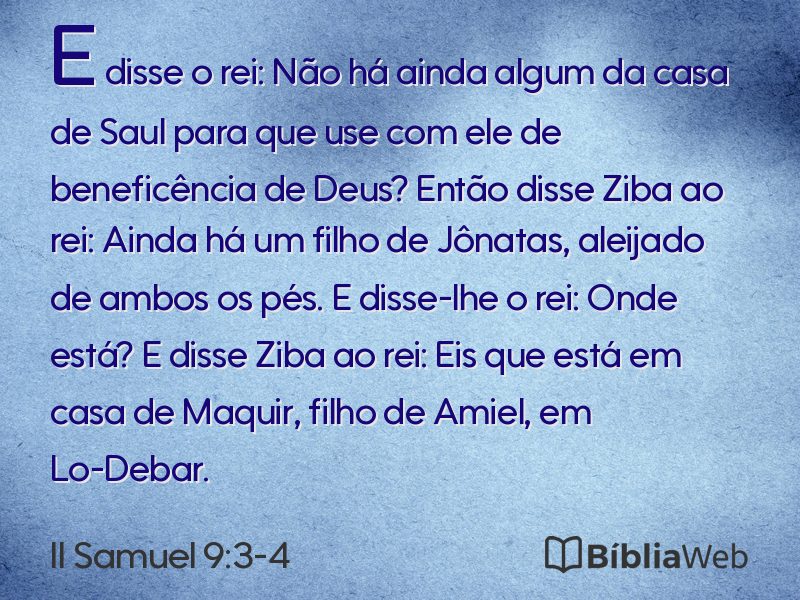 II Samuel 9:3-4 em imagem para compartilhar