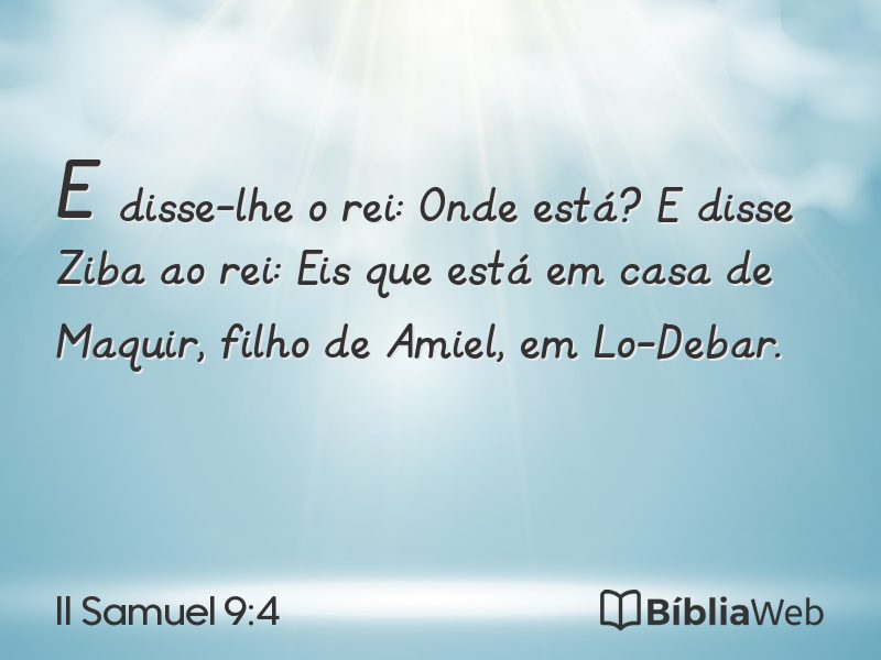 II Samuel 9:4 em imagem para compartilhar