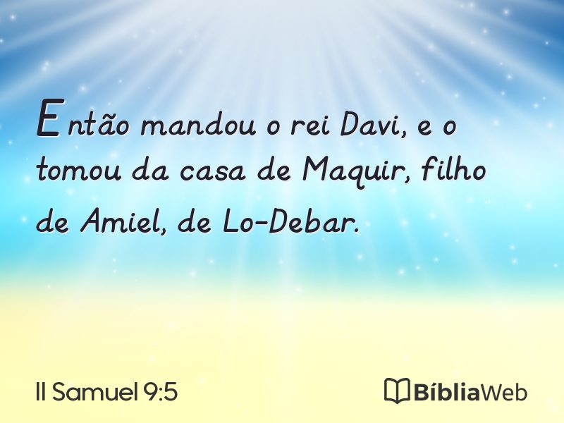 II Samuel 9:5 em imagem para compartilhar