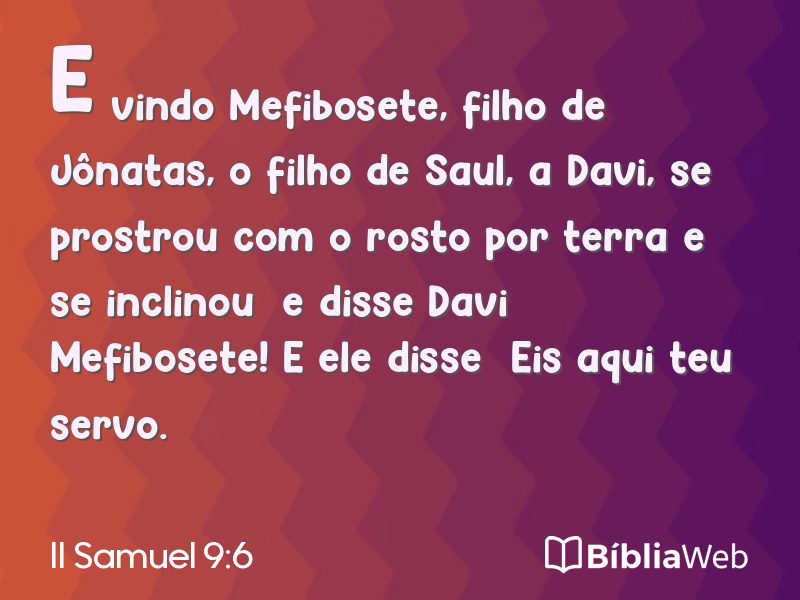 II Samuel 9:6 em imagem para compartilhar