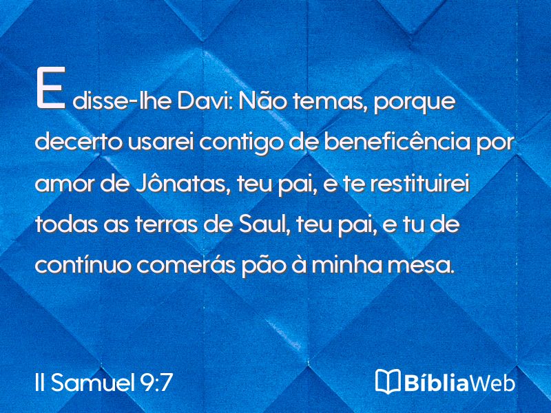 II Samuel 9:7 em imagem para compartilhar