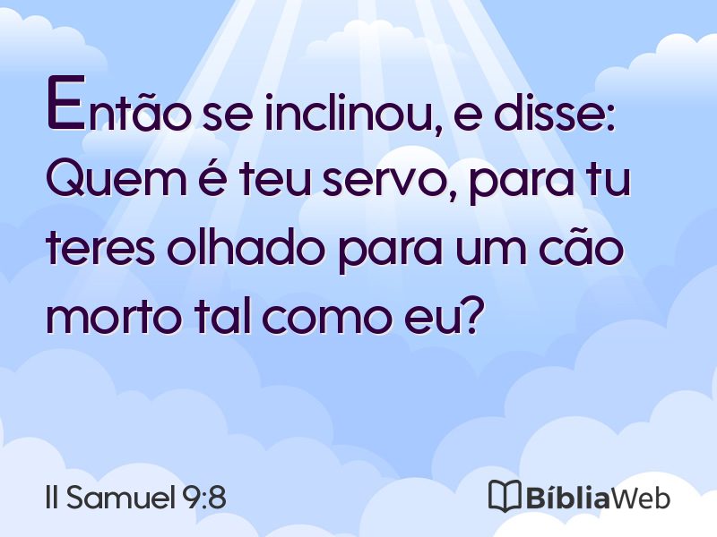 II Samuel 9:8 em imagem para compartilhar