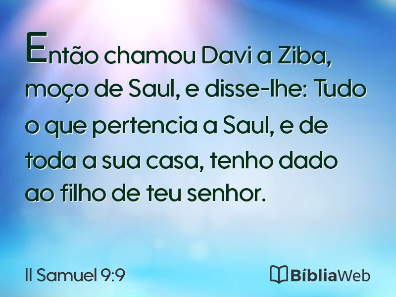 II Samuel 9:9 em imagem para compartilhar