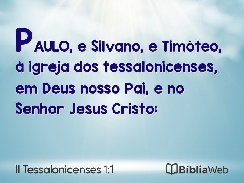 II Tessalonicenses 1:1 em imagem para compartilhar