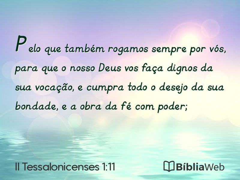 II Tessalonicenses 1:11 em imagem para compartilhar