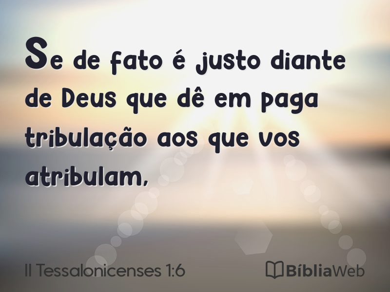 II Tessalonicenses 1:6 em imagem para compartilhar