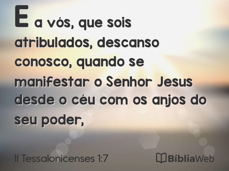 II Tessalonicenses 1:7 em imagem para compartilhar