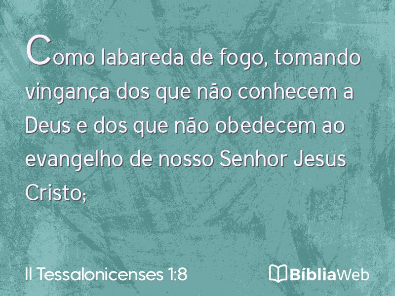 II Tessalonicenses 1:8 em imagem para compartilhar