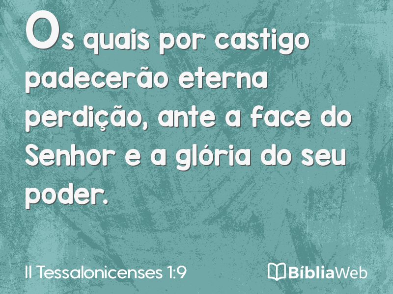 II Tessalonicenses 1:9 em imagem para compartilhar
