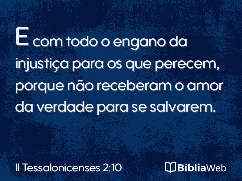 II Tessalonicenses 2:10 em imagem para compartilhar