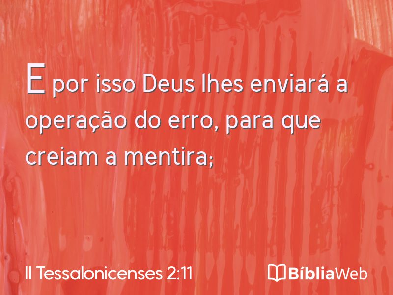 II Tessalonicenses 2:11 em imagem para compartilhar