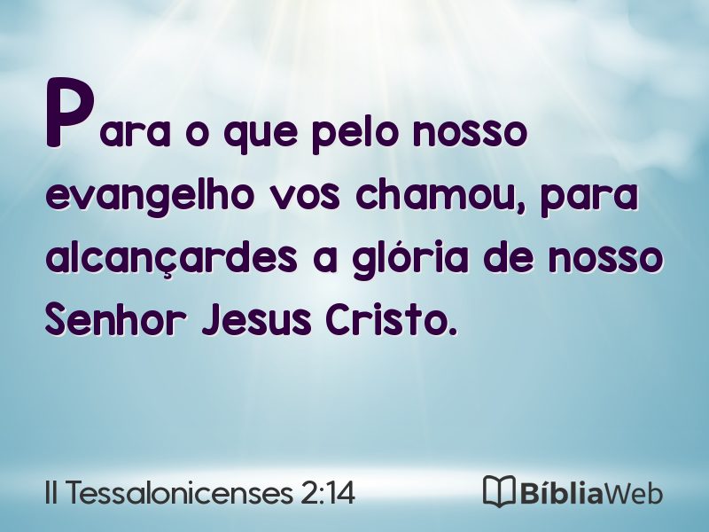 II Tessalonicenses 2:14 em imagem para compartilhar