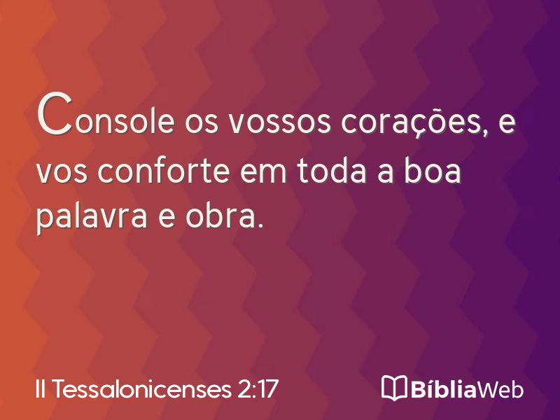 II Tessalonicenses 2:17 em imagem para compartilhar